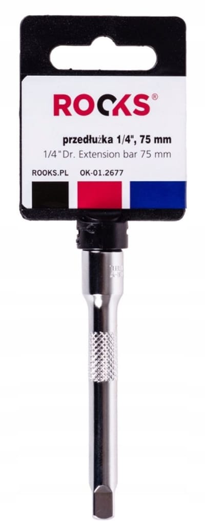 Rooks Verlengstuk 1/4", 75 mm - Chroom-Vanadium Staal