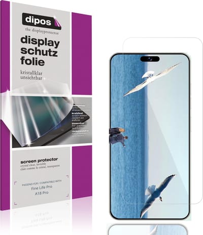 dipos – 4x Beschermfolie geschikt voor Fine Life Pro A18 Pro | Krasbestendige & heldere Screenprotector Ultra-Thin