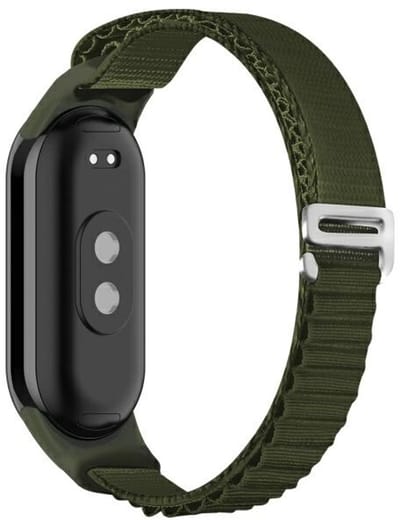 Beline Alpine Serie - Nylon Horlogeband - Groen - Mi Band 8/9 - Comfort en Stabiliteit