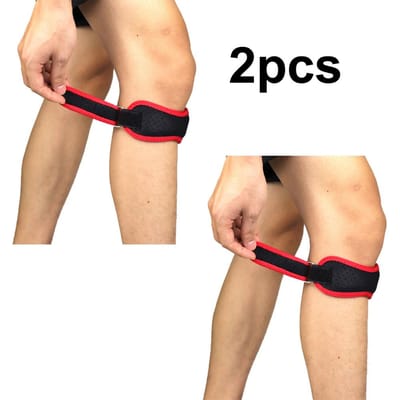 Bande de Support Réglable pour Genou Sangle Rotulienne Pour Soulagement de la Douleur Hommes Femmes Course à Pied Basketball Salle de Sport Support Tendinite