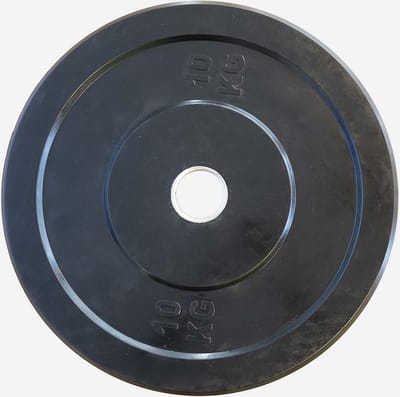 Black Bumperplate 10kg - Krachttraining - halterschijf - fitness