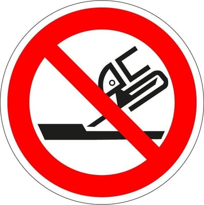 Verboden slijpschijf te gebruiken bord - kunststof - P032 150 mm