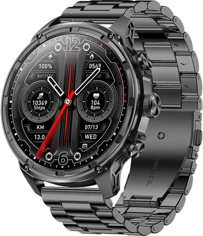 WizBay Premium Select® 1.85 Sport Smartwatch – Dames & Heren – Bluetooth Bellen – Hartslagmeter – Bloeddrukmeter – O2 Zuurstofmeter – 60+ Sportmodi – LED Zaklamp – IP68 Waterdicht – FitCloud Pro – Android & iOS - Zwart