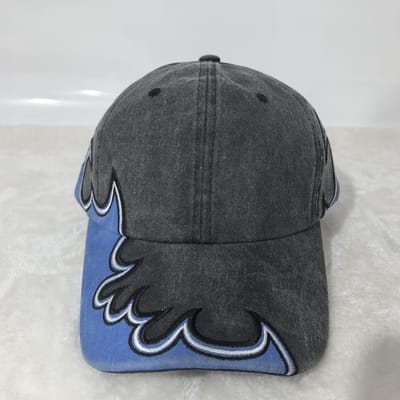 Retro Gewassen Vlam Borduurwerk Baseballpet Streetwear Unisex Verweerde Dad Hat Hip Hop Truckerpet Voor Mannen Vrouwen Adjustable gray