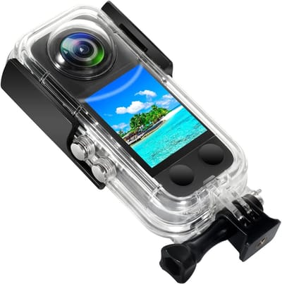 Waterdichte Behuizing voor Actiecamera's met 1/4 Inch Schroefdraad voor Duiken, Surfen en Kajakken
