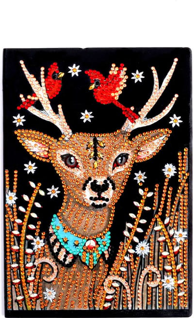 Notitieboekje - HM014 - Hertje - Diamond painting - compleet pakket - diamond painting by Wietske