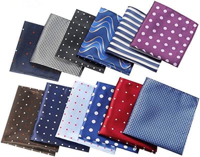 Herenpak Accessoires Set - 12 Stuks Incl. Zakdoeken en Kavaleerdoeken voor Bruiloft en Business in Diverse Designs