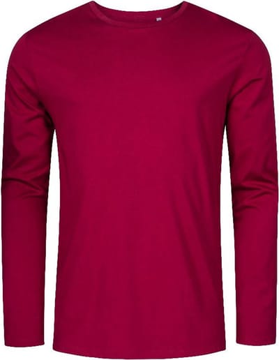 Promodoro Men´s Roundneck T-Shirt Long Sleeve XO1465 - Berry - S