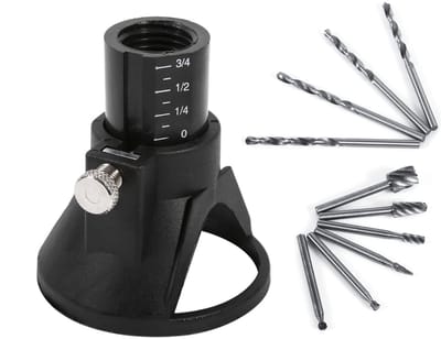 Dailygoods- Houtfreesboren Set van 11 - HSS Frezen - Boor Carving Locator - Kunststof/Staaldelen - Diameter 2/6 cm - Gewicht 65g - Boorset