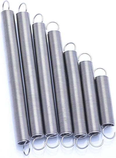 Metalen Trekveer Vervangende Spiraaltrekveer S-Haak Trekveer Trekveer Intrekveer Draaddiameter 2,0 Mm Buitendiameter 20 Mm/100 Mm (1 Stuks)