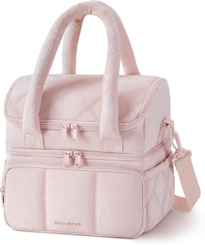 Geïsoleerde lunchtas - Koeltas lunchbox - Maaltijden bewaren - Dubbellaags design - 118 liter - Roze