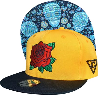 Capiche® Snapback Pet Heren – Day Of The Dead – Geel – Verstelbaar met Druksluiting – Sportcap – Baseball Cap – Mannen Pet – DOTD 2
