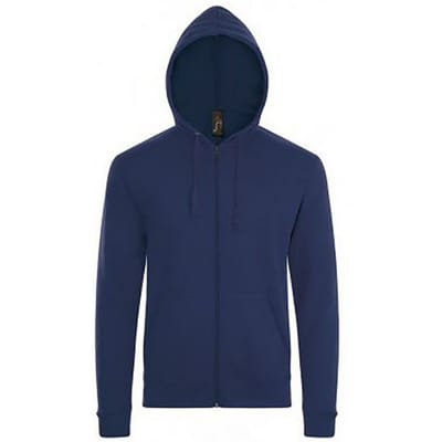 SOLS Herenstenen Ritssluiting in de vorm van een gewone Hoodie (Franse marine)