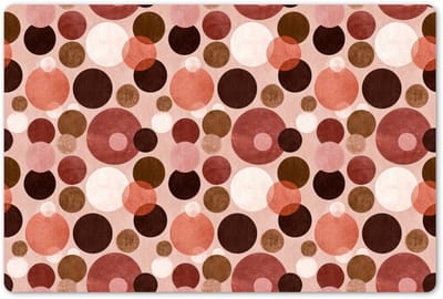 Placemats 45x30 cm - Placemat kunststof - 1 stuk - Cirkels - Modern - Kleurrijk - Borden onderleggers - Decoratie voor op tafel - Keuken tafeldecoratie accessoires - Vinyl onderlegger - Tafelversiering