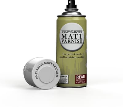 The Army Painter Colour primer Anti Shine Varnish, 400 ml - Voor het schilderen van miniaturen - Acrylverf na het aanbrengen van Quickshade Protector Spray Vernish voor miniaturen