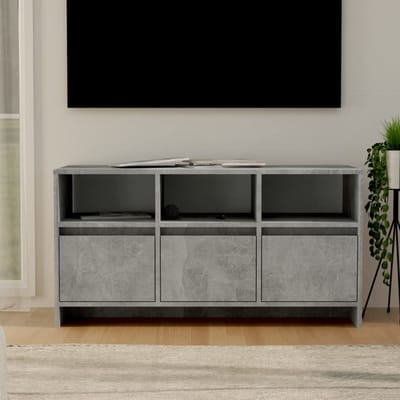 vidaXL - Tv-meubel - 102x37,5x52,5 - cm - bewerkt - hout - betongrijs