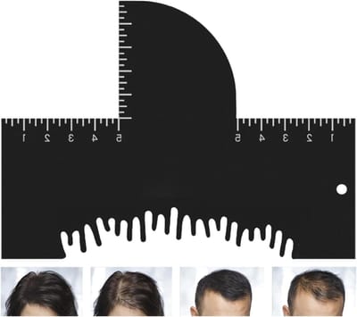 Haar Styling Kaart - Kappers Schaal - Gedetailleerd Knippen - Ergonomisch Handvat - 15 x 11 cm - Transparant