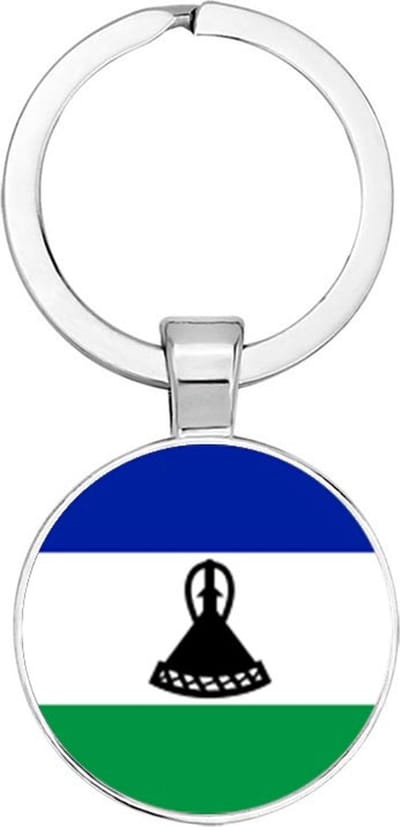 Akyol - Lesotho Sleutelhanger - Lesotho - Toeristen - Must go - Lesotho travel guide - Accessoires - Cadeau - Gift - Geschenk - 2,5 x 2,5 CM