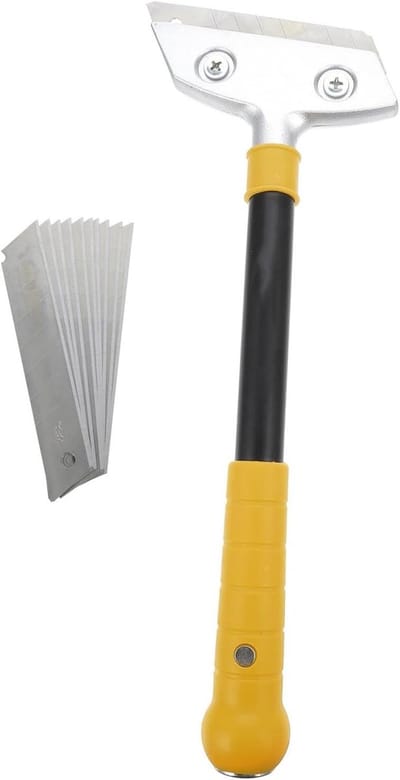 Reinigingsschraper - Verwijderaar Stickers Lijm - Hardnekkige Resten Verwijderen - Verstelbare Ergonomische Handgreep - 30 x 10 x 3 cm
