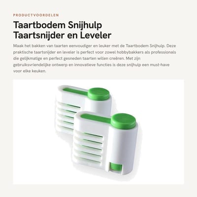 Dailygoods- Taartsnijder 5 Lagen - Taartverdeler - Taartzaag - Broodsnijder - Keukenhulp - Kunststof Snijhulp - Taartleveler