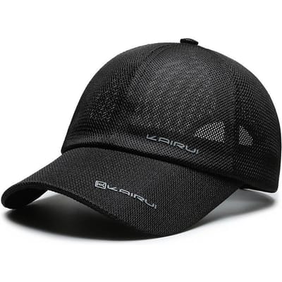 Kairui Ademende Volledig Mesh Pet Heren Trendy Baseballpet Hip Hop Pet Dames Buiten Vrijetijdsport Zonbescherming Pet Decoratieve Pet black