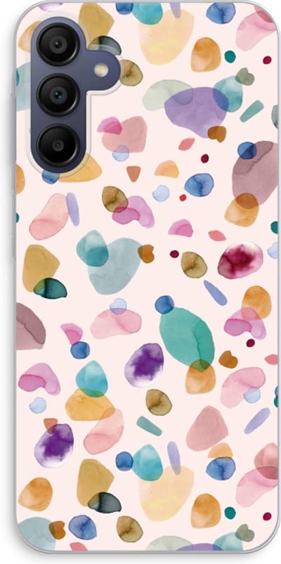 Case Company® - Hoesje geschikt voor Samsung Galaxy A15 hoesje - Terrazzo Memphis - Soft Cover Telefoonhoesje - Bescherming aan alle Kanten en Schermrand