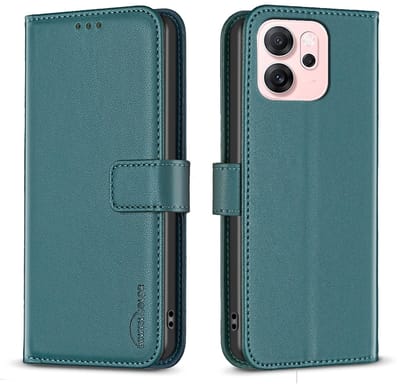 BINFEN Hoesje - Geschikt voor OPPO Reno14 F / FS Hoesje - BINFEN Color Book Case - Groen