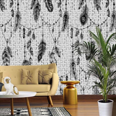 Fotobehang FeatherPuzzle1 DD117590 A.S. Création Atelier 47 | Fotobehang