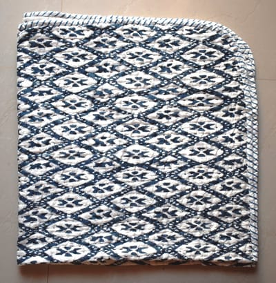 Indigo, Indiase Indigo Print Stof Baby Quilt, Kantha Gooien, Katoen Stof Kids Bedlinnen, Boheemse Bedsprei