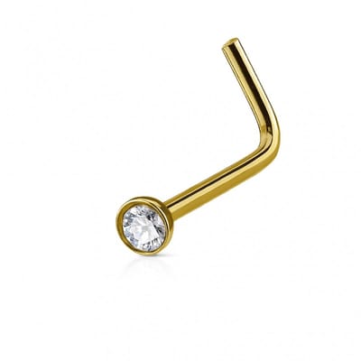 Neuspiercing L-bend half ball 0.8x6x2.5 - goud - LMPiercings