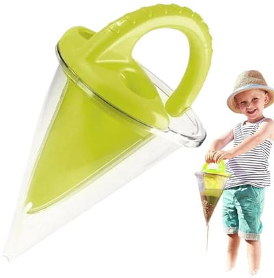 Zand- En Waterspeelgoed Trechter - Zandtrechter - Zandbakspeeltjes - Strandspeelgoed - Transparant En Draagbaar - Strand/Zandbak Speelgoed - Geschikt Voor Stranden, Parken En Buitenspelen Voor Kinderen - Groen