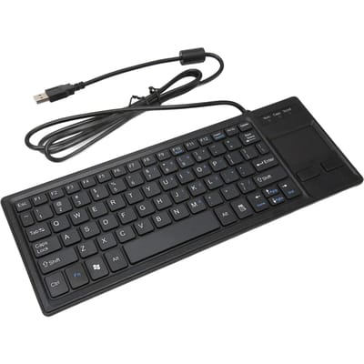 K 800 Toetsenbord met Touchpad Bekabeld Ultradun Mini Compact Touch Toetsenbord met HUB-functie