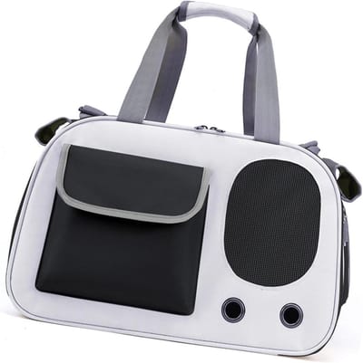 Dierendraagtas - Reistas Huisdier - Comfortabel Vervoer - Geventileerd Raam - 45x28x12 cm - Zwart
