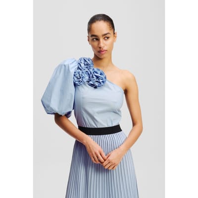 Karl Lagerfeld Flower One Shoulder Blouse Kentucky Blue Taglia: 38 | Magliette intime Outlet | Donna | Blu