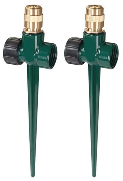 2 Stuks Metalen Gazonsproeier - Automatische 360 Graden Sproeier voor Tuin en Gras