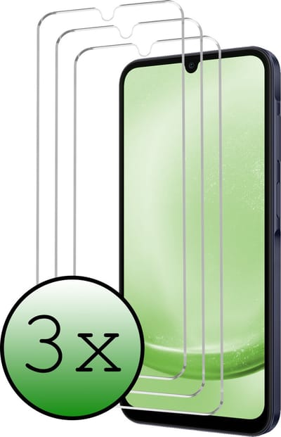 Screenprotector - 3 Stuks Geschikt voor Samsung Galaxy A25 - Extra Sterk - Beschermglas - Gehard Glas - Tempered Glass - Screen Protector