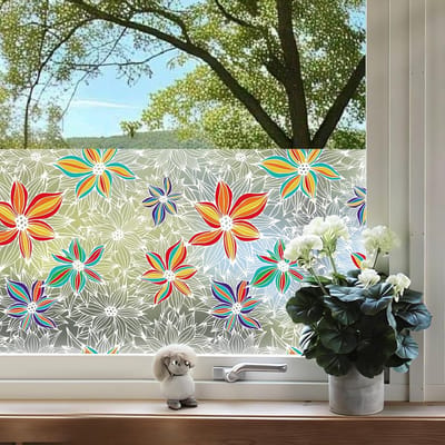 Dailygoods - dktie Privacy-raamfolie, decoratieve gekleurde glasfolie, uv-bescherming, verblindingsreductie (02, 44,5 x 200 cm)