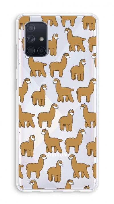 Case Company® - Hoesje geschikt voor Samsung Galaxy A71 hoesje - Alpacas - Soft Cover Telefoonhoesje - Bescherming aan alle Kanten en Schermrand