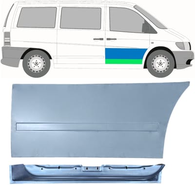 Reparatiepaneel voor deur voor Mercedes Vito I W638 1996-2003 / Rechts / Set