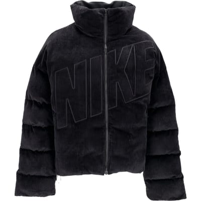 W Sportswear Essential Therma-fit oversized corduroy puffer damesjack zwart/zwart