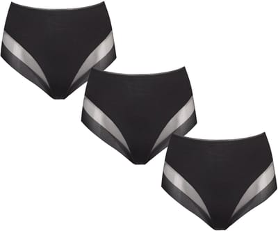 3-pack Dames tailleslip invisible 740 van J&C Zwart - maat S