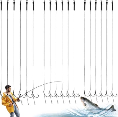 SnelShoppen - 18 Stuks RVS Karper Haak 6#/8#/10# - Sterke en Duurzame Vistuigen - Handgemaakte Karper Rig Accessoires - Perfect voor 12-20mm Aas