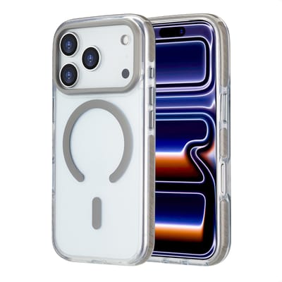 imoshion Hoesje - Geschikt voor iPhone 17 Pro - Combat geschikt voor MagSafe Backcover - Grijs