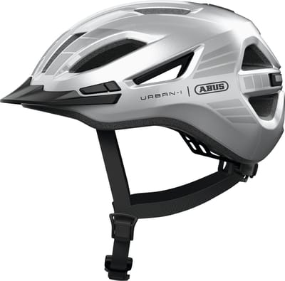 Fietshelm ABUS URBAN-I 4.0 LR signal silver XL - 60-64 cm - zilver - Geschikt voor gebruik op elektrische fietsen - stadsfietsen - 300 g