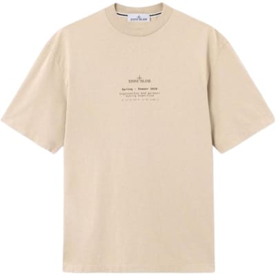 Stone Island T-shirt met Letterprint Korte Mouwen Unisex tops L1S152100001S0285-V009A M beige