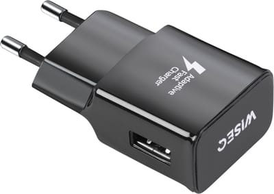 WISEQ USB Adapter – Fast Charger Oplader – Geschikt voor Samsung & Apple - Zwart