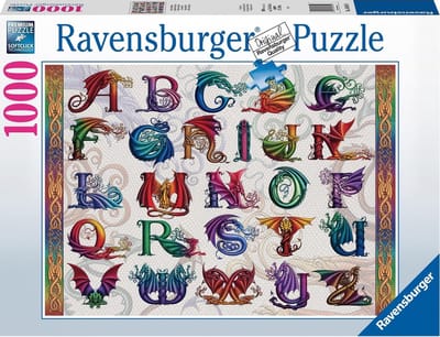 Ravensburger puzzel Drakenalfabet - Legpuzzel - 1000 stukjes