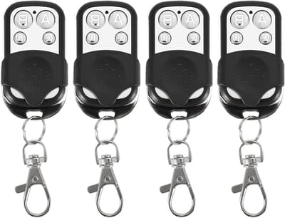 Universele Draadloze Afstandsbediening Sleutelketting voor Auto, Garage en Poort - 433.92MHz, 4 Stuks