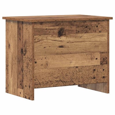 vidaXL - Opbergkist - met - opslag - Oud - hout - 60 - x - 40 - x - 50 - cm - Bewerkt - hout