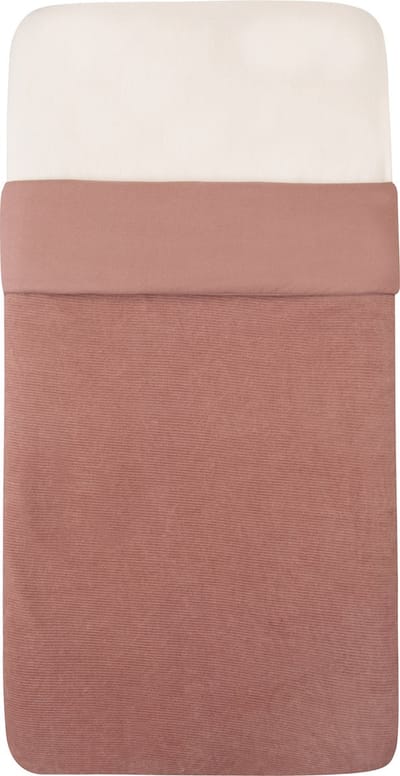 Witlof For Kids Velvet Rib Ledikantdeken Tuck-Inn Dusty Pink 60 x 120 cm